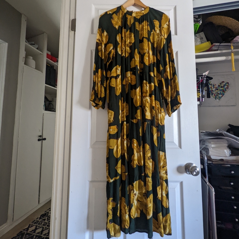 A New Day - Plus Size Long Sleeve Mock Collae Tiered Dress - XXL
